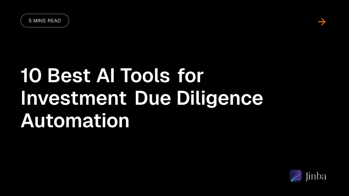 10 Best AI Tools for Investment Due Diligence Automation in 2026